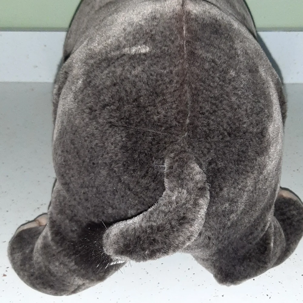 15" X 33.5" Stuffed Plush Rhinoceros - Picture 6 of 6